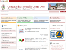 Tablet Screenshot of comune.monticello.vi.it